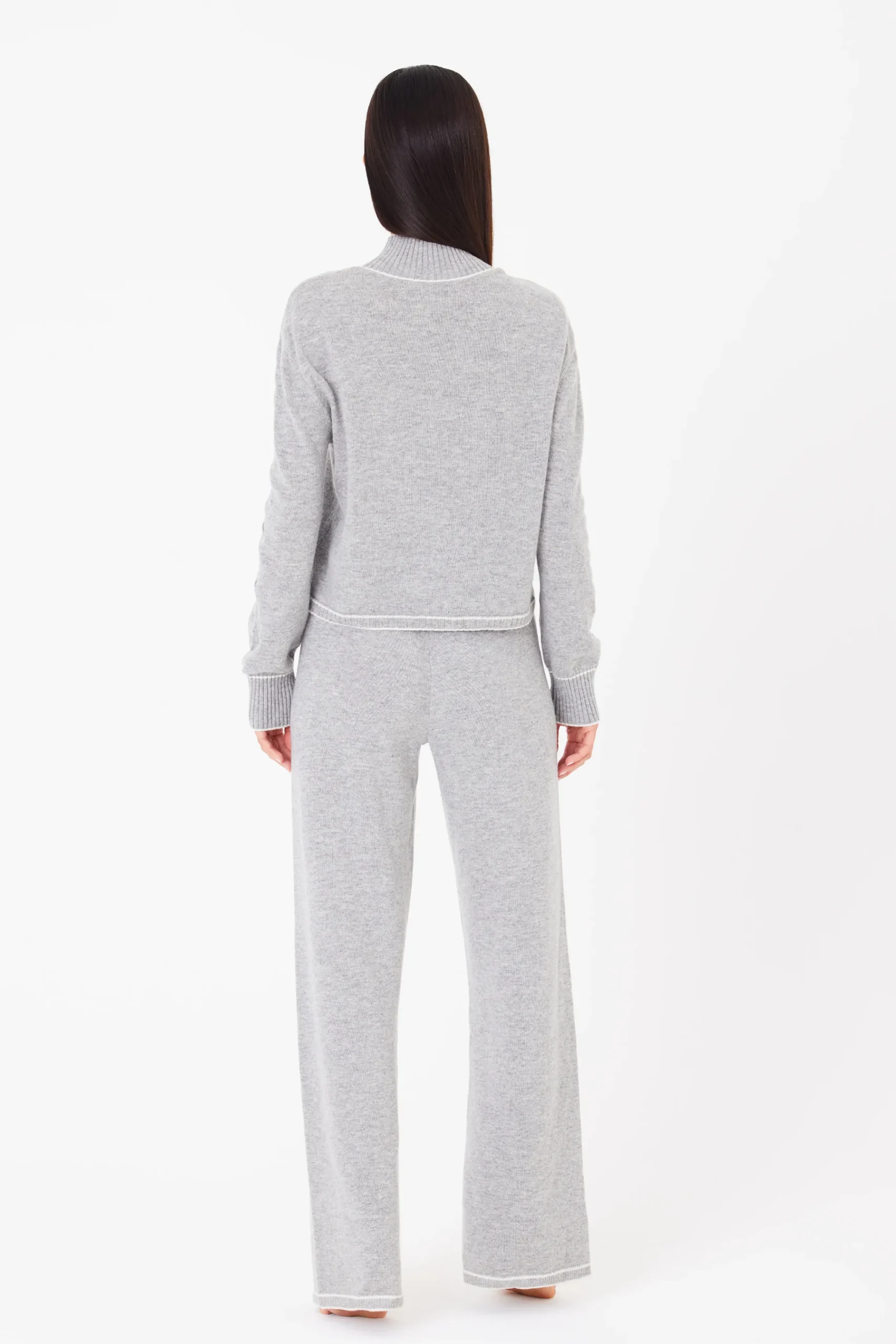GIGI C Lounge|Aubrie Wide Leg Pant Heather Grey