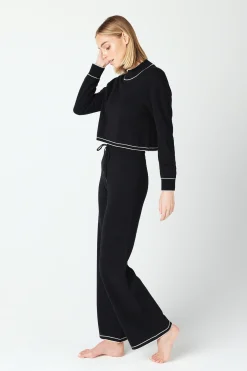 GIGI C Lounge|Aubrie Wide Leg Pant Black