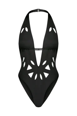 GIGI C One Pieces|Casey Plunging One-Piece Black