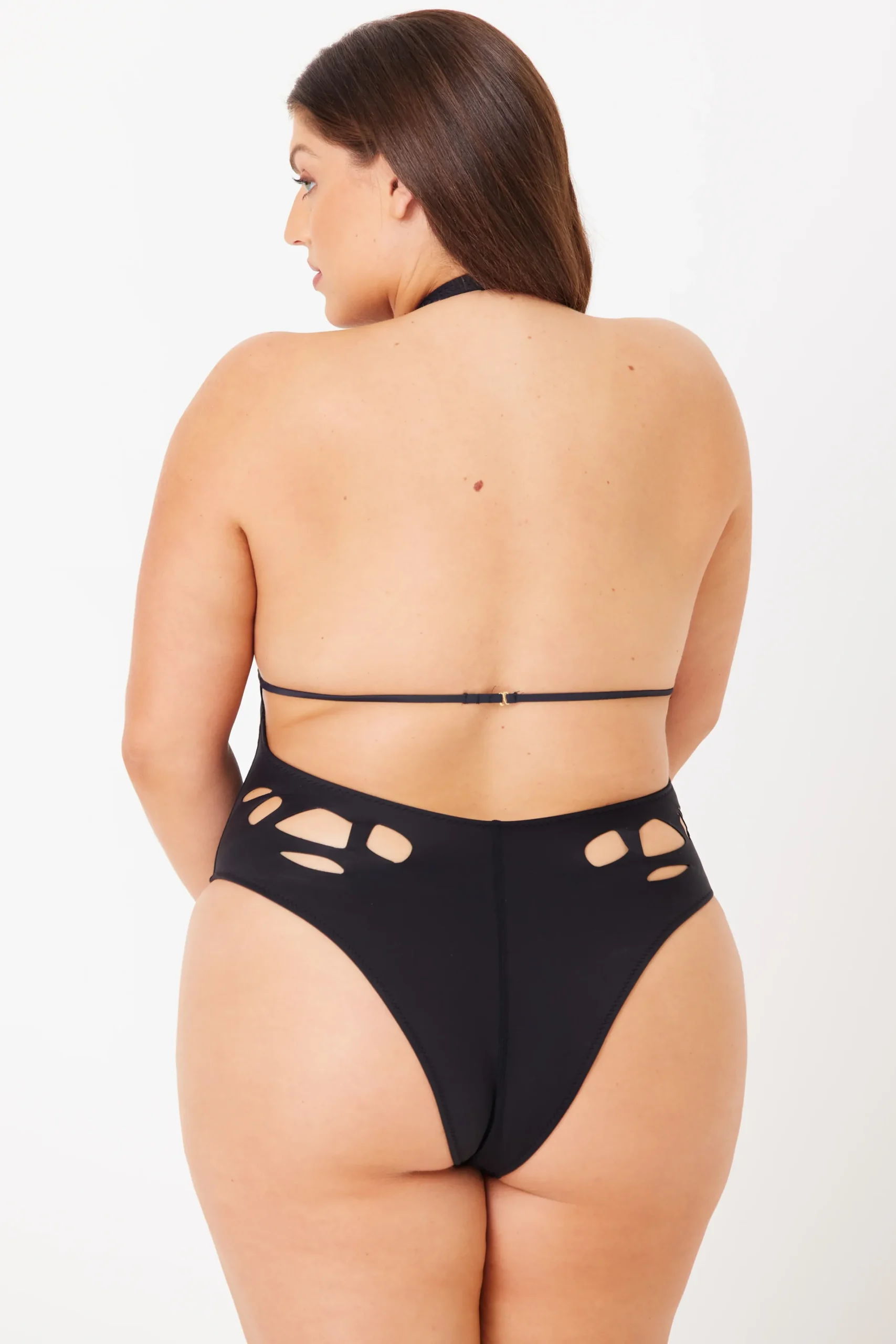 GIGI C One Pieces|Casey Plunging One-Piece Black