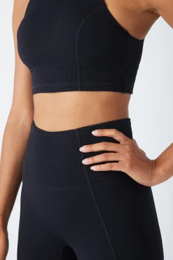 GIGI C Matching Sets|Sport Tops|Devon Snakeskin Top Black