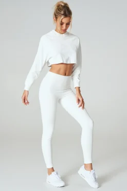 GIGI C Matching Sets|Sport Tops|Isabella Snakeskin Pullover Ivory
