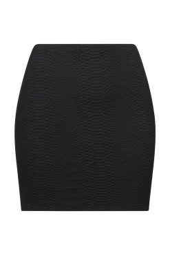 GIGI C Coverups|Matching Sets|Joelle Snakeskin Skirt Black