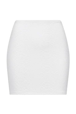 GIGI C Coverups|Dresses|Joelle Snakeskin Skirt Ivory