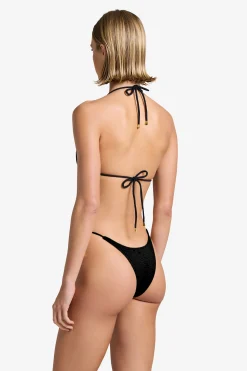 GIGI C Matching Sets|Swim Bottoms|Joni Snakeskin Bottom Black