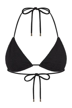 GIGI C Matching Sets|Swim Tops|Joni Snakeskin Top Black