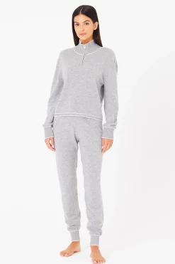 GIGI C Lounge|June Sweater Heather Grey