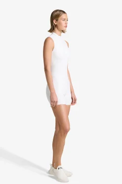GIGI C Rompers & Jumpsuits|Keelan Snakeskin Romper Ivory