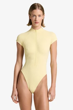 GIGI C Surf|One Pieces|Lilith Snakeskin Surfsuit Butter