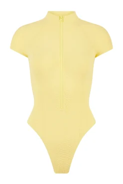 GIGI C Surf|One Pieces|Lilith Snakeskin Surfsuit Butter