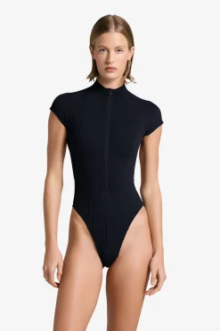 GIGI C Surf|One Pieces|Lilith Snakeskin Surfsuit Black