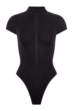 GIGI C Surf|One Pieces|Lilith Snakeskin Surfsuit Black