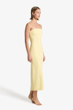 GIGI C Coverups|Dresses|Maya Snakeskin Dress Butter