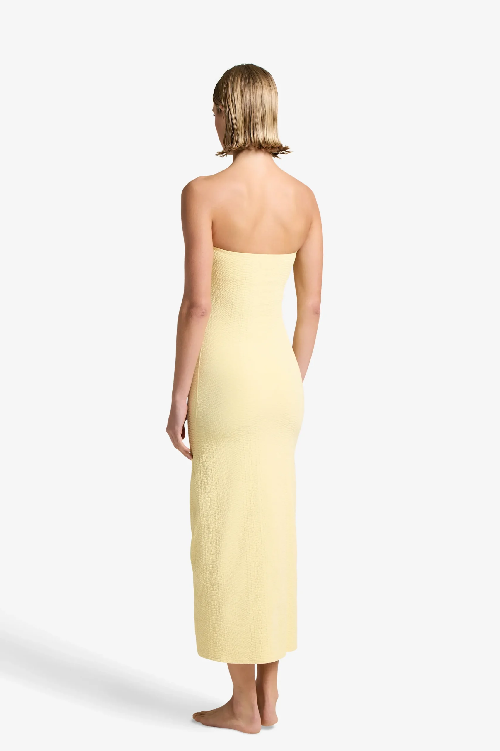 GIGI C Coverups|Dresses|Maya Snakeskin Dress Butter