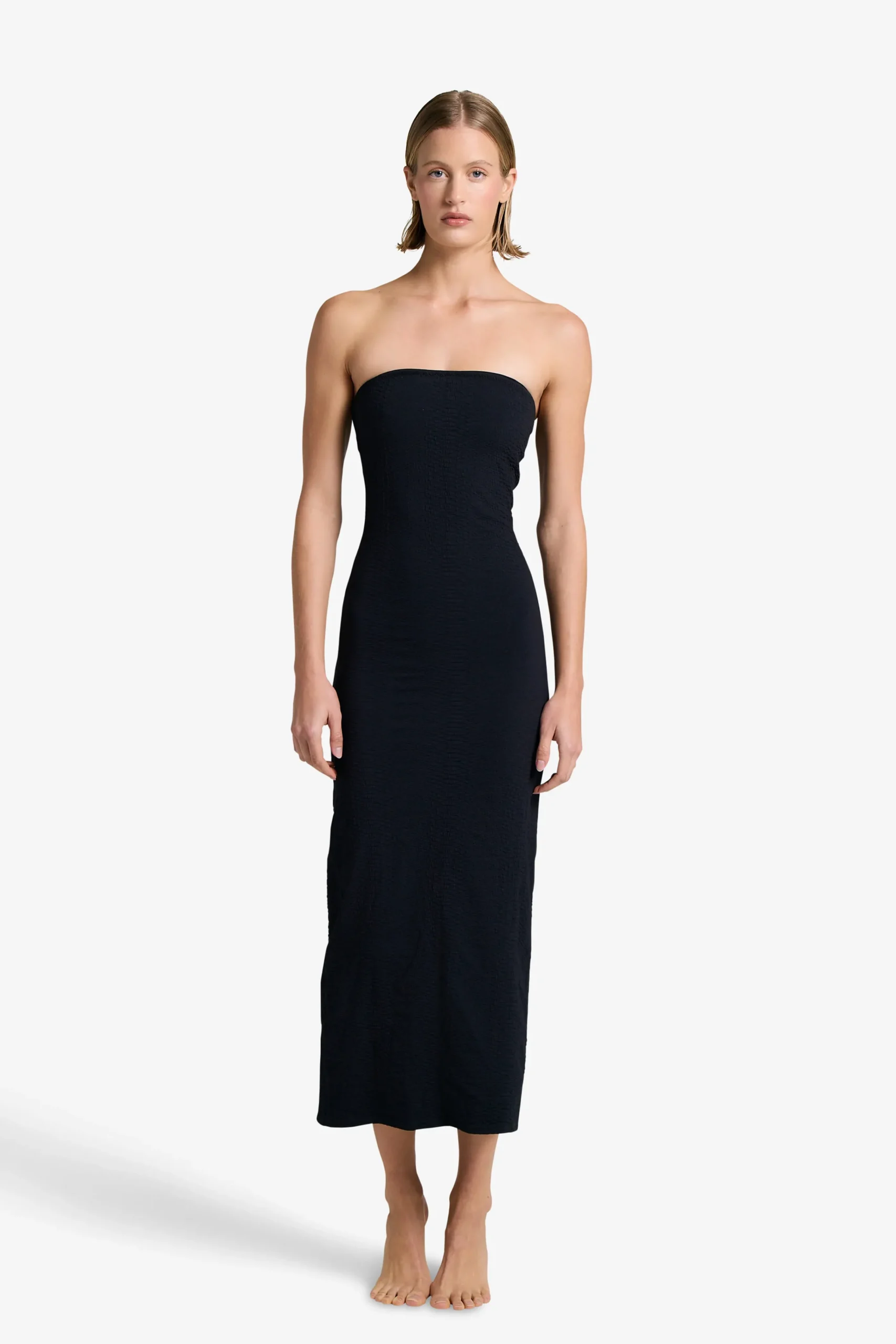 GIGI C Dresses|Coverups|Maya Snakeskin Dress Black