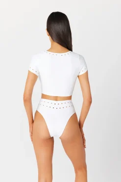 GIGI C Matching Sets|Swim Bottoms|McKenzie Bottom White
