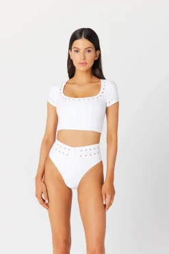 GIGI C Matching Sets|Swim Bottoms|McKenzie Bottom White