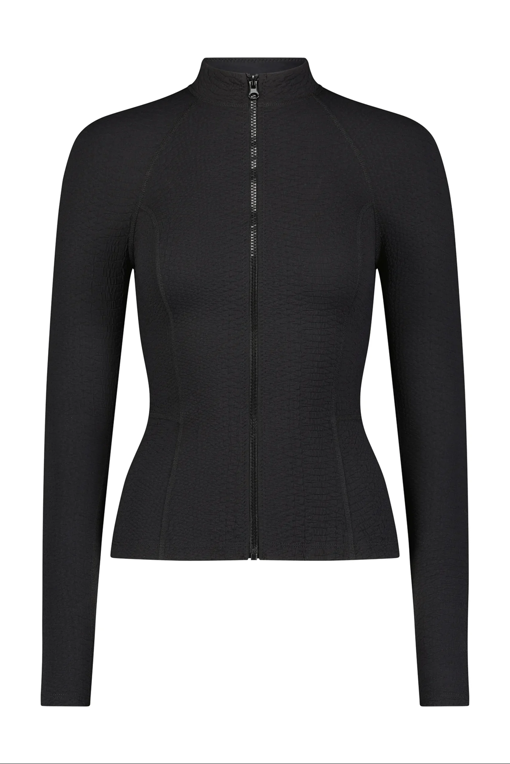 GIGI C Matching Sets|Natasha Snakeskin Jacket Black