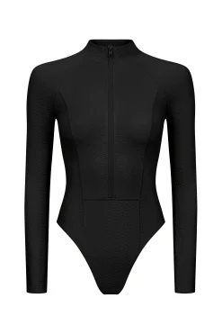 GIGI C Surf|One Pieces|Sophie Snakeskin Surfsuit Black