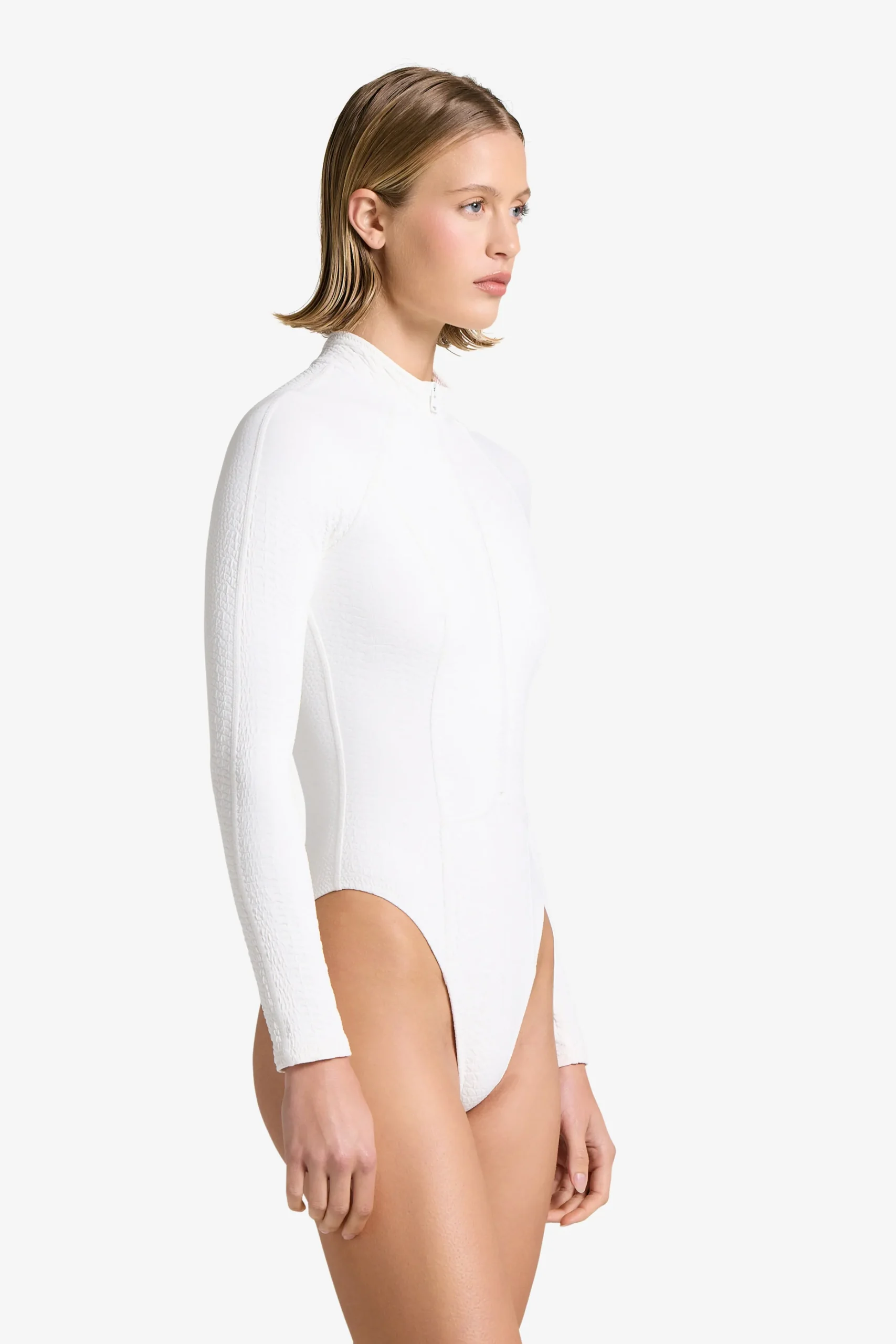 GIGI C Surf|One Pieces|Sophie Snakeskin Surfsuit Ivory